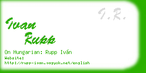 ivan rupp business card